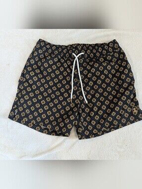 Dandy Del Mar Swim Shorts Floral/Geometric Pattern Size Large